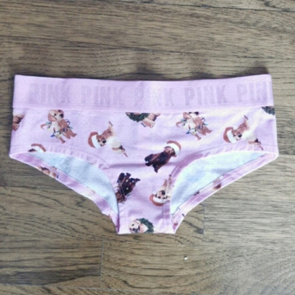 𝅺Victoria's Secret Pink Christmas Panties XS New
